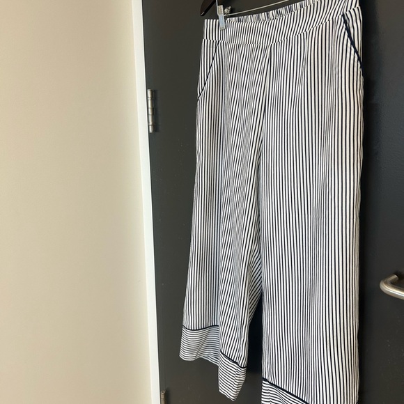 Lucy Paris Striped Wide-Leg Pants M EUC- Blue and White - Picture 2 of 14